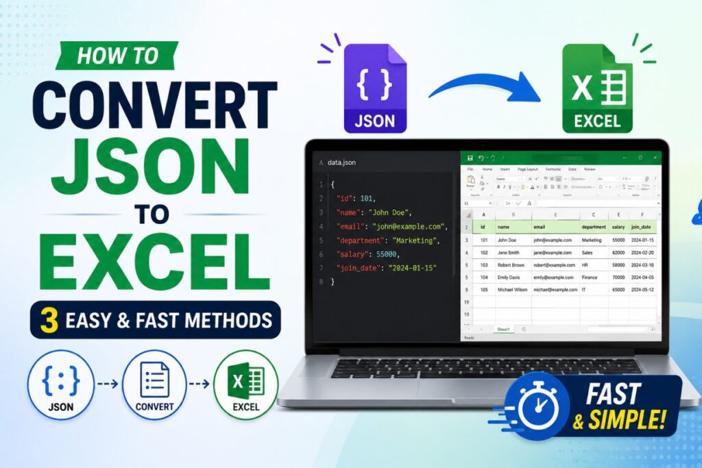 How to Convert JSON to Excel 3 Easy & Fast Methods