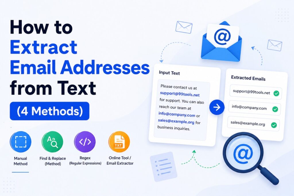 How to Extract Email Addresses from Text (4 Methods)