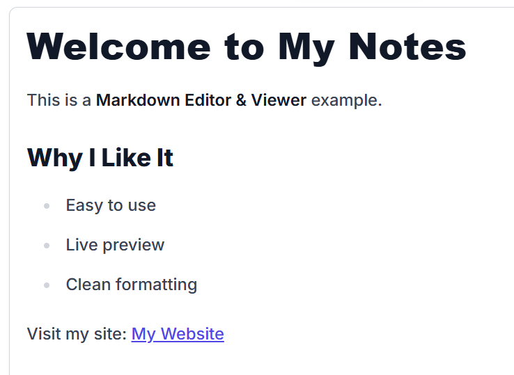 Markdown Output